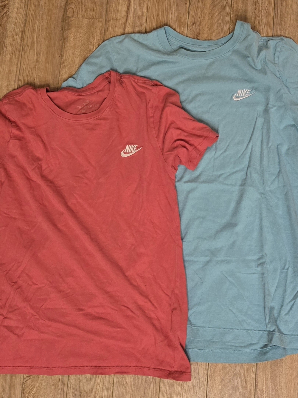 Nike Women's Short-Sleeve T-Shirt in Pink and Light Blue